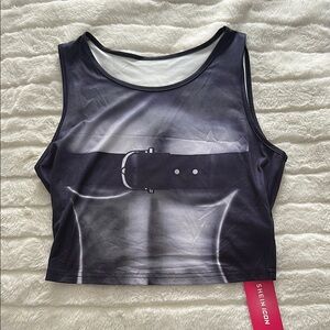 Black Belt Graphic Tank Top